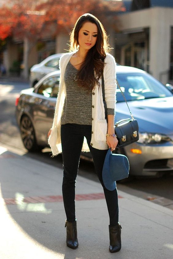 Fall Girl Outfits With Cardigans