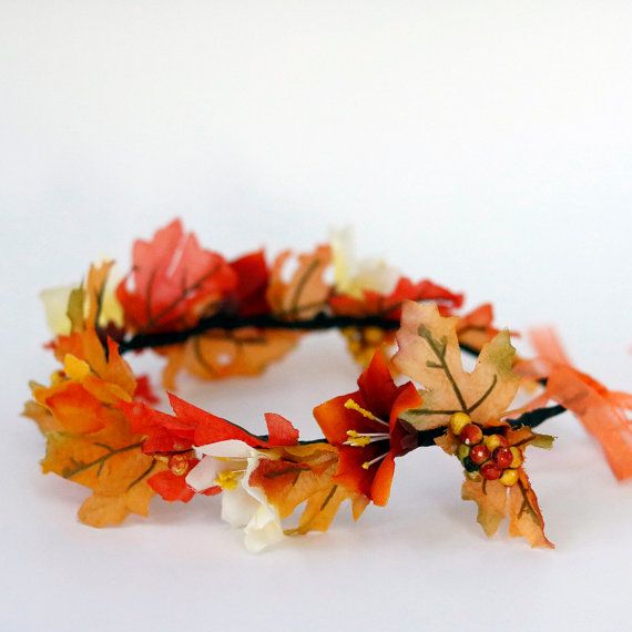 Autumn LEAF CROWN, Fall Flower Crown, Girl Flower Crown, Autumn