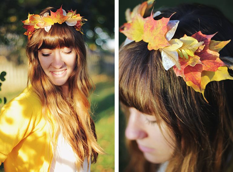 DIY Leaf Crown | crafty stuff | DIY, Leaves, Leaf crown