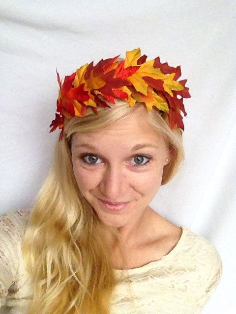 Fall Leaf Headband, Autumn Leaf crown, Autumn Tiara, Forest Headband