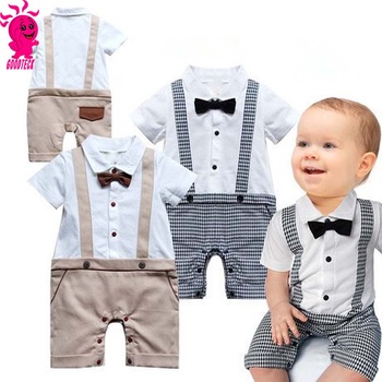 Baby Boy Gentleman Formal Suits Little Boys T-shirt+suspender