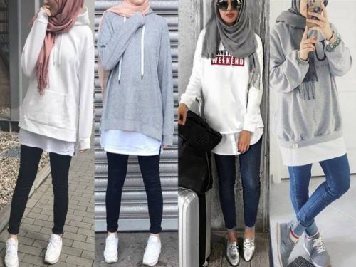 Hoodies and oversized sweaters with hijab u2013 Just Trendy Girls