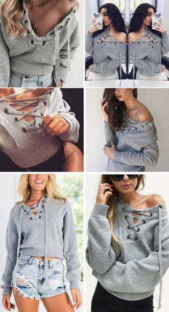 sweater, sweat the style, sweatshirt, sweats, grey sweater