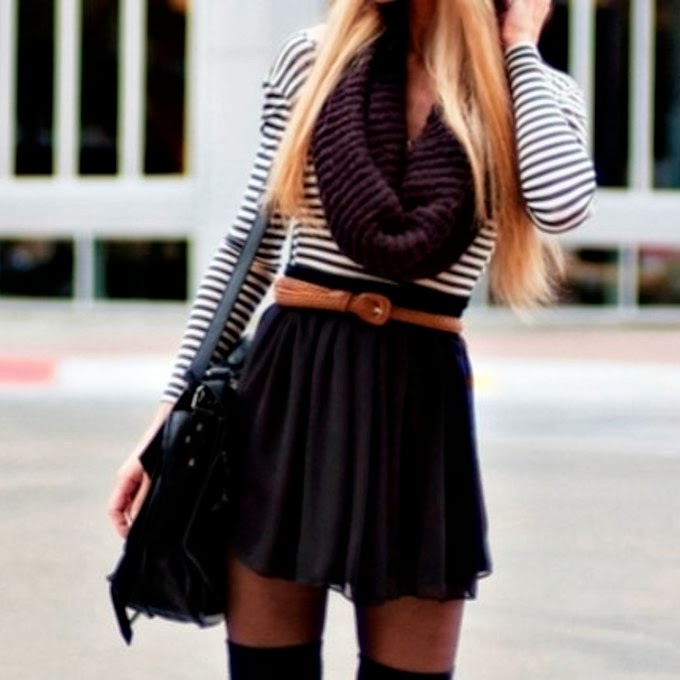 Cute Casual Fall Outfit with Skirt u2013 Latest Street Fashion Trend