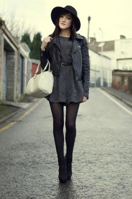 Picture Of Trendy Fall Outfits With Wide Brim Hats 21