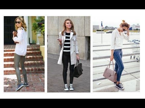 CASUAL OUTFITS WITH CONVERSE - OUTFITS CON CONVERSE - YouTube