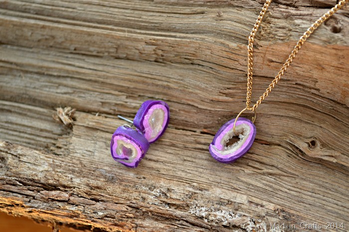 EASY FAUX GEODE NECKLACE FROM POLYMER CLAY - Mad in Crafts