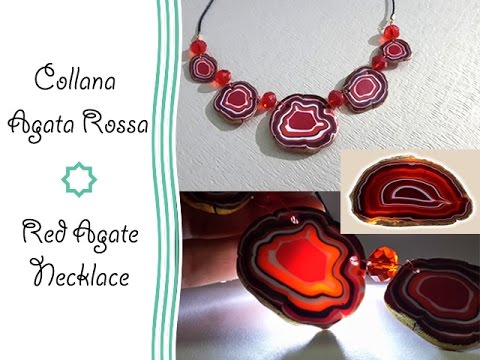 Polymer clay Tutorial: Collana Agata Rossa - Red Agate Necklace