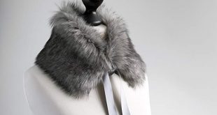 Amazon.com: Grey faux fur collar. Winter neck warmer. Fur scarf. Buy