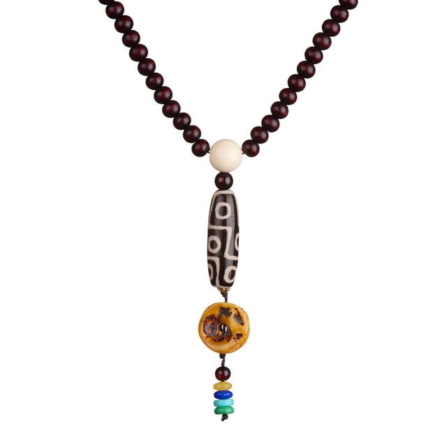 2016 Indian Fashion Jewelry Mixed Color Wood Beads Necklace With