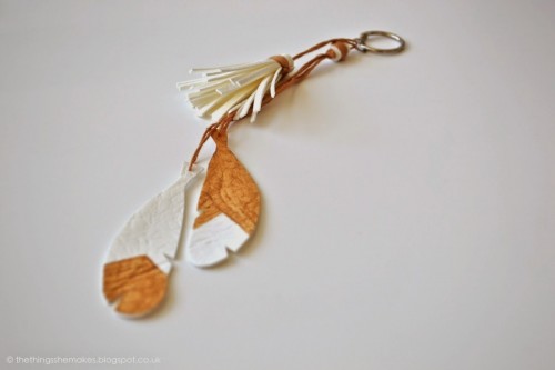 Cool DIY Feather And Tassel Keyring - Styleoholic