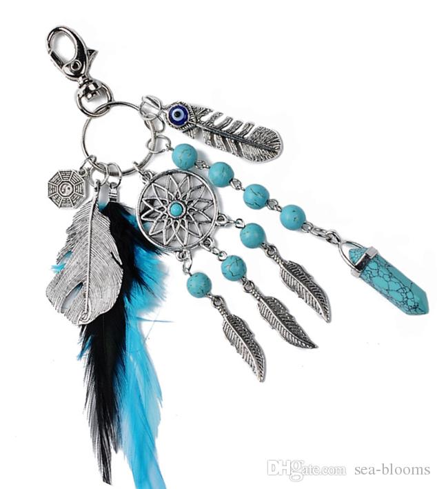 Feather And Tassel Keyring