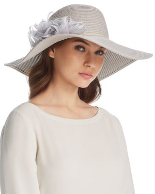 August Hat Company Dress Me Up Feather-Trim Floppy Hat | Bloomingdale's