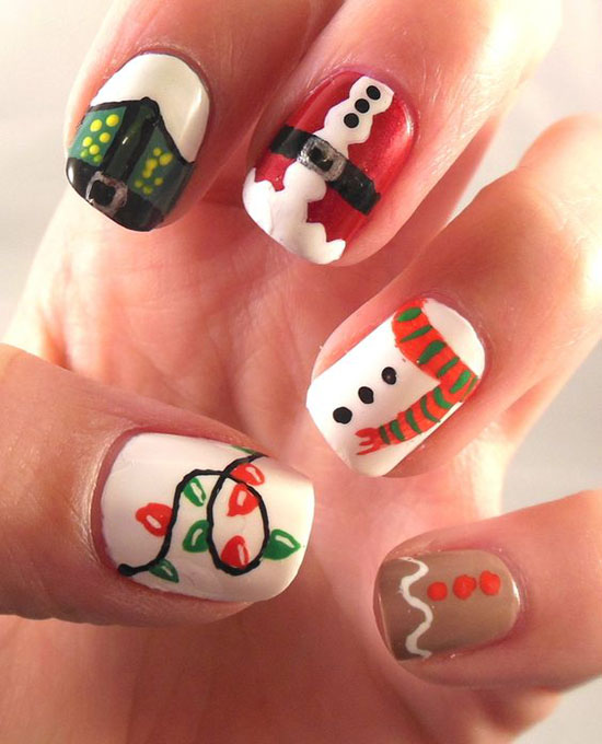 40+ Festive and Fabulous Christmas Nail Art Designs - All About