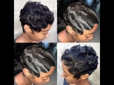 Finger Waves Short Natural Hairstyle. - YouTube