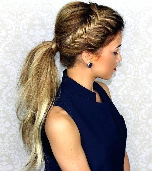Ponytail Hairstyle Super Easy Ponytail Hairstyles Side Fishtail