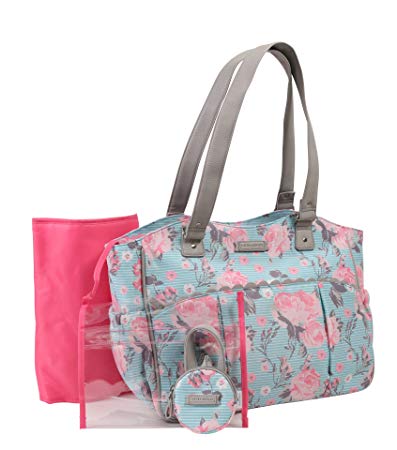 Amazon.com : Laura Ashley Floral Diaper Bag : Baby