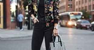 15 Trendy Floral Bomber Jacket Outfits - Styleoholic