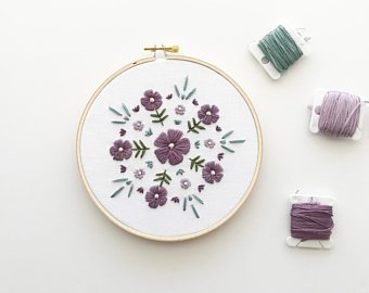 Floral embroidery | Etsy