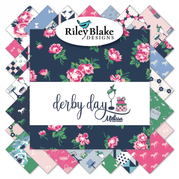 Florals and Bows Zipper Pouches in Derby Day Fabrics -