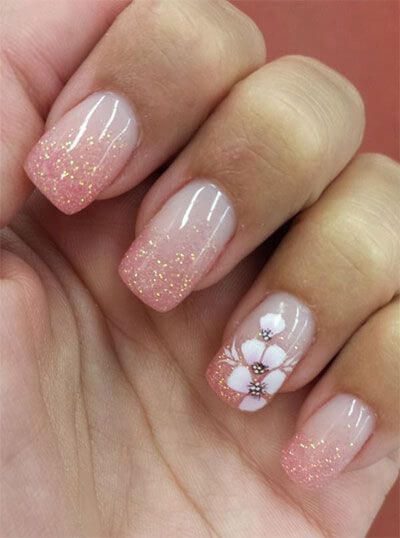 27 Pretty Flower Nail Inspirations | Manicure | Pinterest | Flower