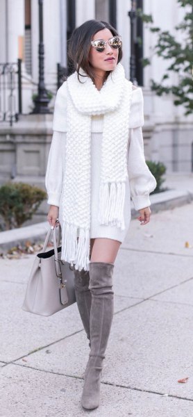 How to Wear White Scarf: Top 10 Cozy & Refreshing Outfit Ideas for