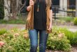 A Little Help From My Fringe Vest, Brown - The Mint Julep Boutique
