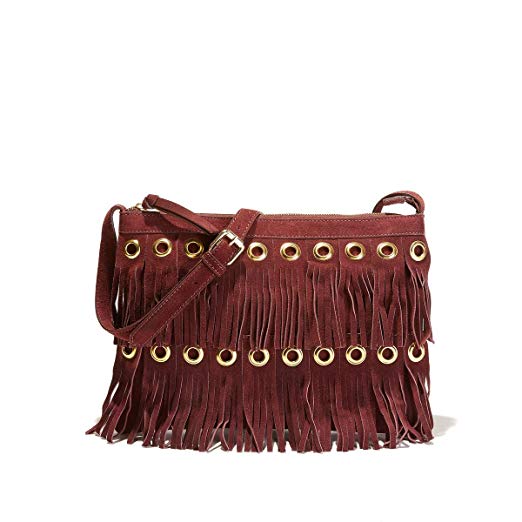 Amazon.com: La Redoute Collections Womens Fringed Clutch Bag With