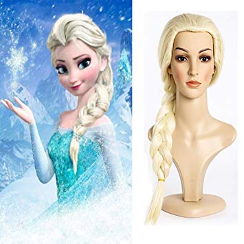 Amazon.com : Yrenrea Hair Long Blonde Braids Hair Wigs Disney Frozen