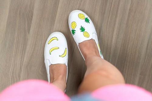 Funny DIY Fruit Printed Canvas Shoes - Styleoholic
