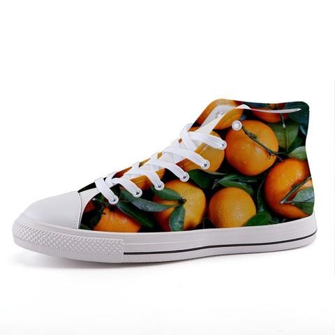 Custom High-Top Sneakers - Oranges | Maletropolis Unisex Sneaker