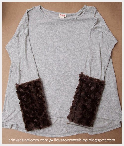 iLoveToCreate Blog: Furry Cuffed T-Shirt DIY | diy sweaters