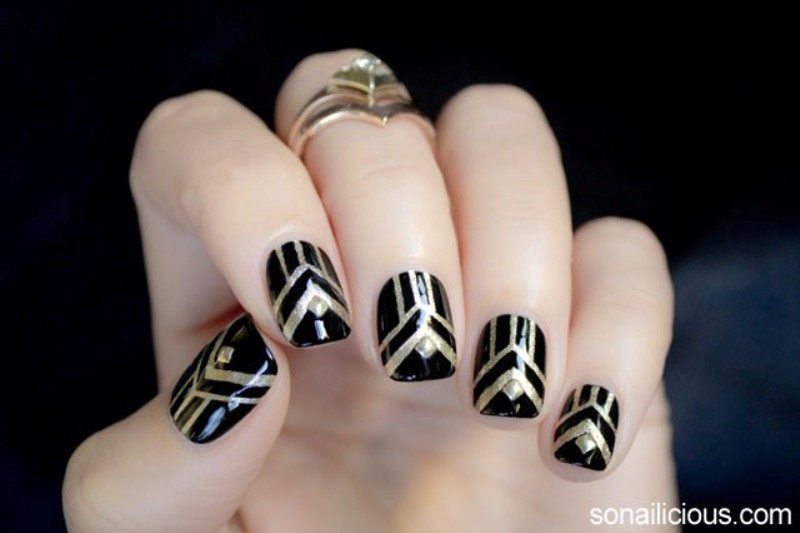Picture Of gorgeous diy the great gatsby inspired nails 2