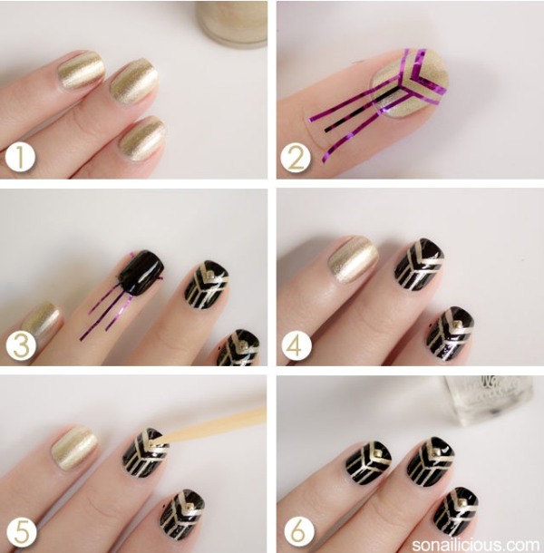 Picture Of gorgeous diy the great gatsby inspired nails 3