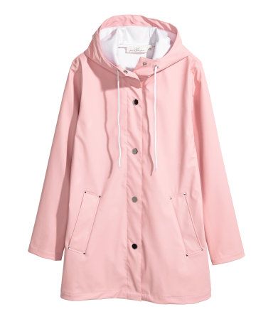 Light pink. Gently fitted rain jacket in water-repellent functional