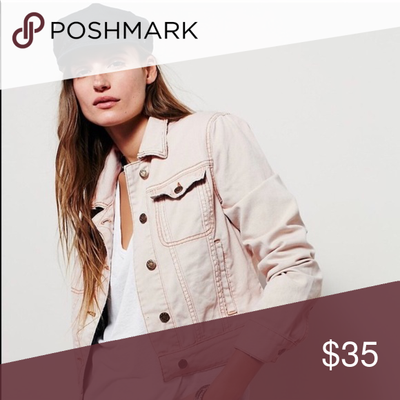 Free People Pale Pink Jean Jacket Size Large in 2018 | My Posh Picks
