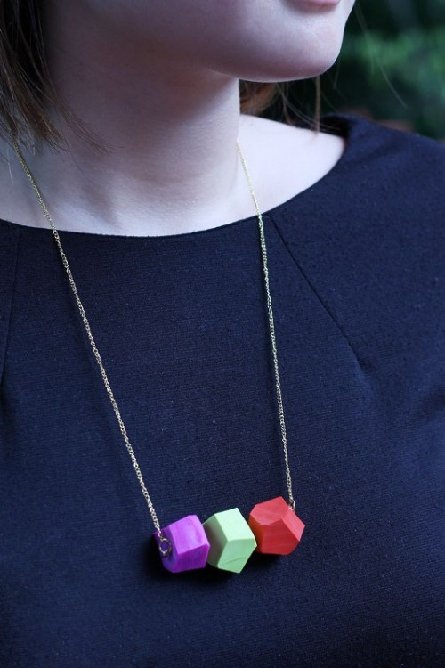 Modern DIY Geometric Beads Necklace - Styleoholic