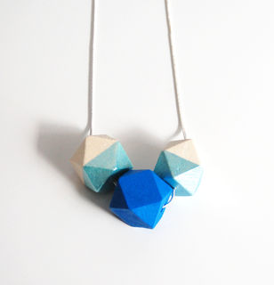 Geometric Jewelryu003dGeometric Wood Bead Necklace- Wood Necklace- S