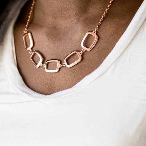 Paparazzi Gorgeously Geometric Copper Necklace - Sugar Bee Bling