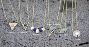 Various Figure geometry Pendant Necklace with Gemstone Black | Etsy
