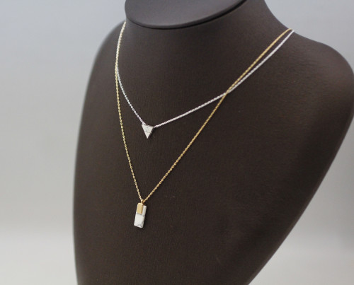 Various Figure geometry White Howlite Necklace,Geometric necklace