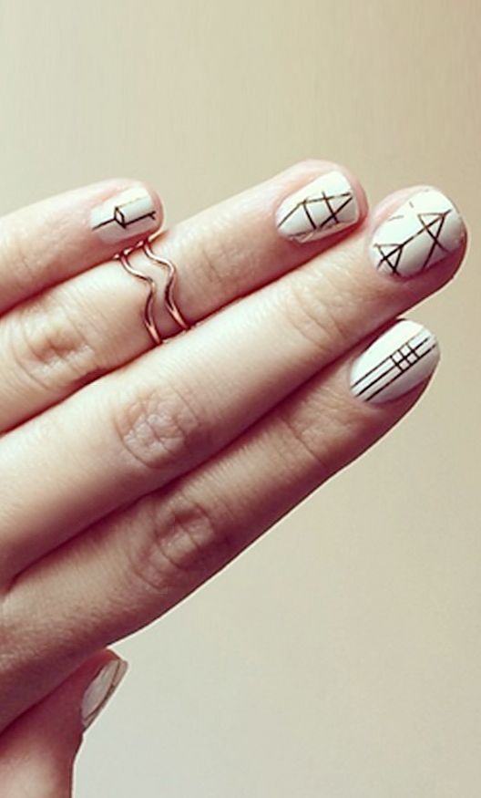 Geometric Nail Art Design Ideas | CLAWS | Geometric nail, Nail Art