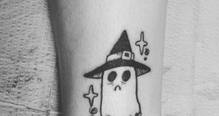 Picture Of Cool ghost tattoo idea on the leg