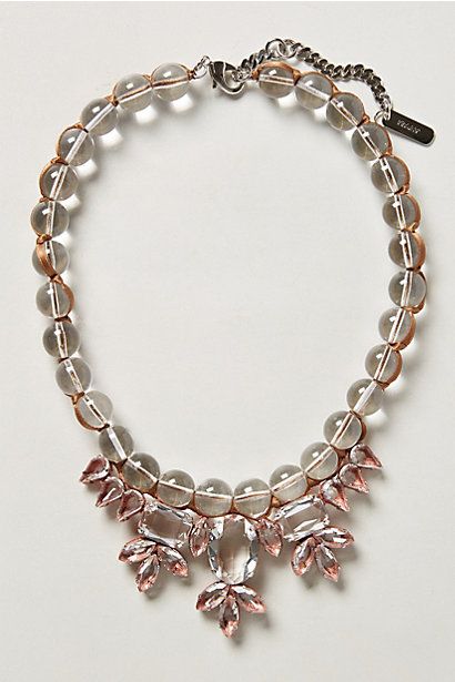 Rada Aniko Bib Necklace $298 - This statement necklace's clear gems