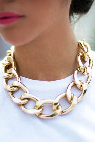 Always great looking! Crisp white and chunky gold | Designer closet