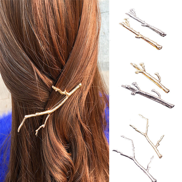 Fashion Celebrity Metal Tree Branch Hairpins Gold Silver Popular