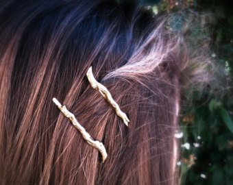 Gold Branch Bobby Pins Branch Hair Pins Branch Hair Clips | Etsy
