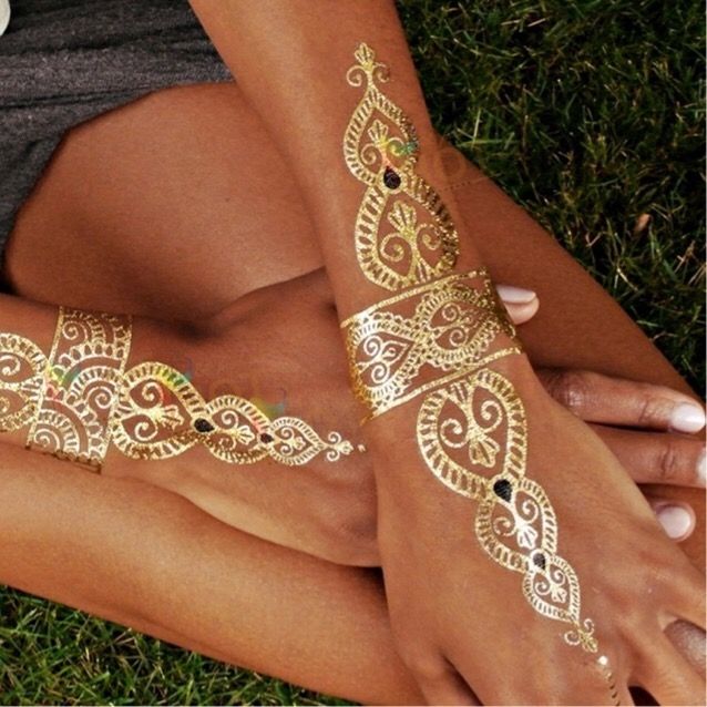 Pin by Amy Scarlett on Shop Our Pins! | Tattoos, Henna, Gold tattoo