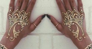 Nails and gold henna | Metallic Tattoos | Henna, Henna designs, Tattoos
