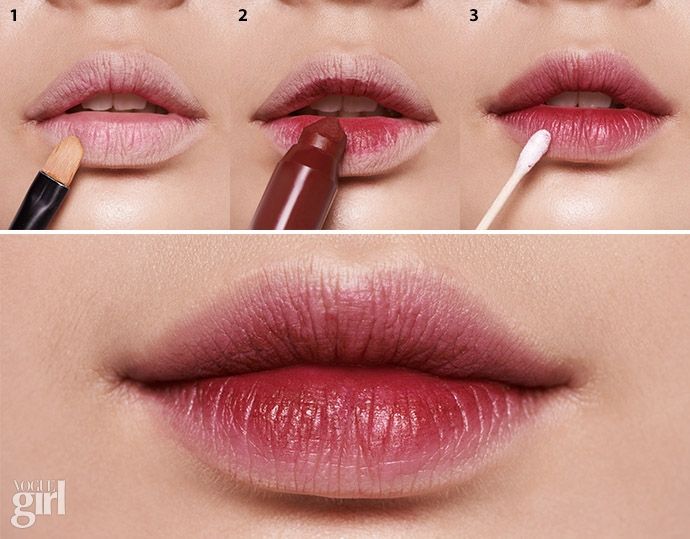 Gradient lip | Makeup Techniques - Lips | Makeup, Makeup tips